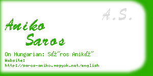 aniko saros business card